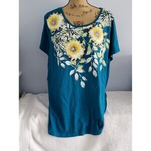 Basic Edition Womans Plus Blouse Short Sleeve Size 2X